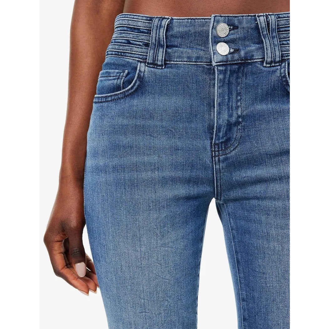 Frame Triple Binding "Le High Flare" Jean in "Crossings", size 25