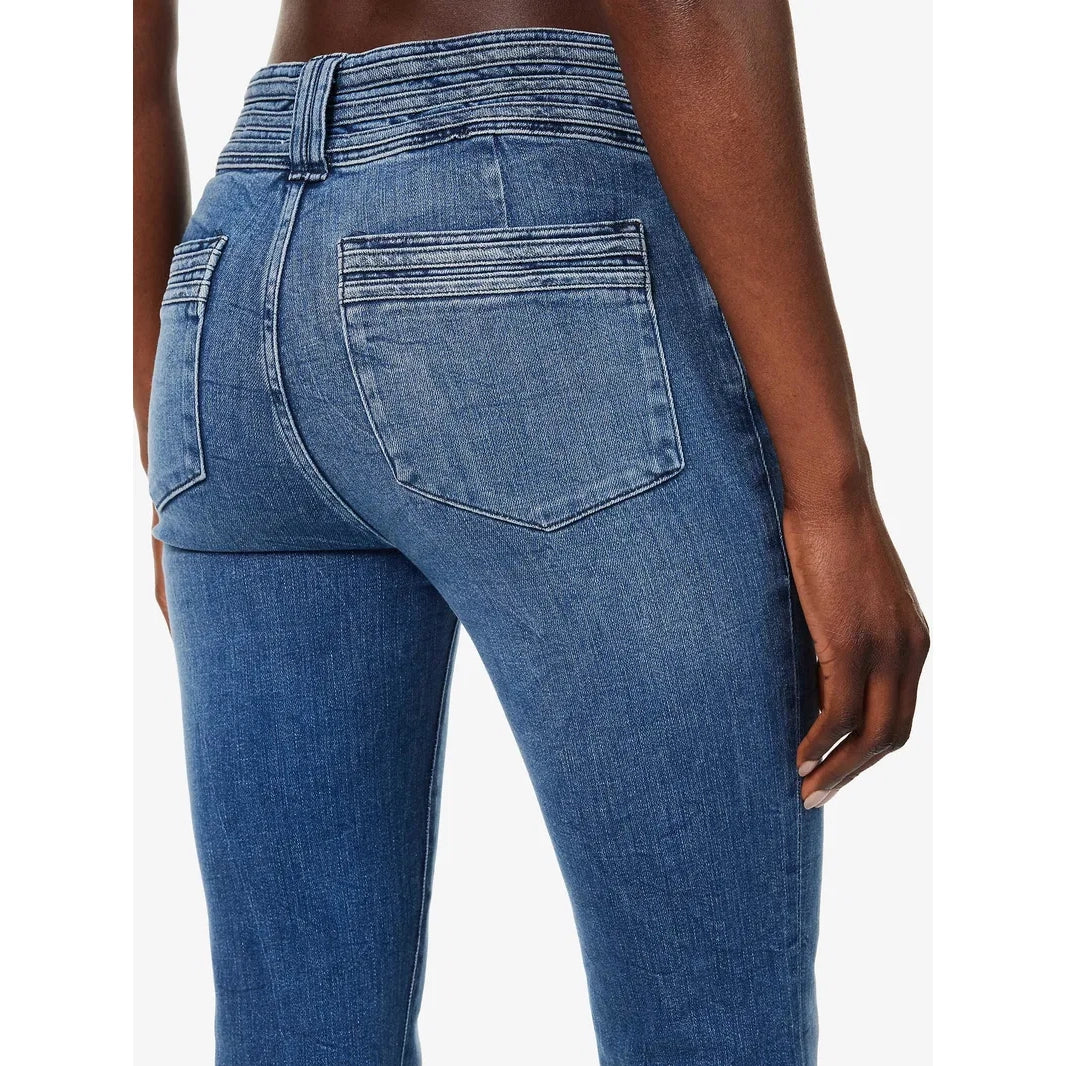 Frame Triple Binding "Le High Flare" Jean in "Crossings", size 25