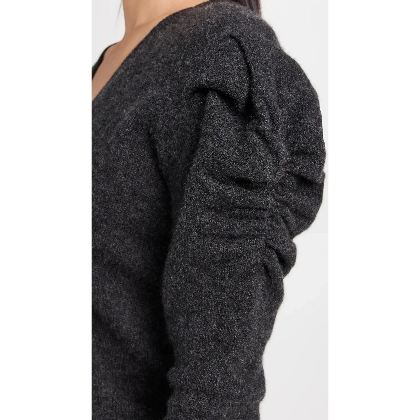 Pull en cachemire à col en V Frame en anthracite, taille Small (convient à XS/S)