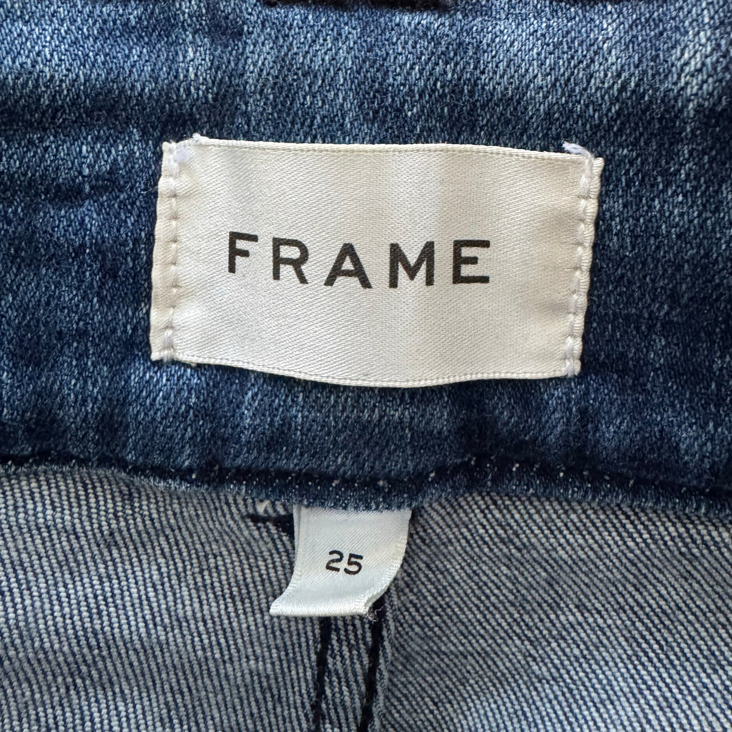 Frame Triple Binding "Le High Flare" Jean in "Crossings", size 25