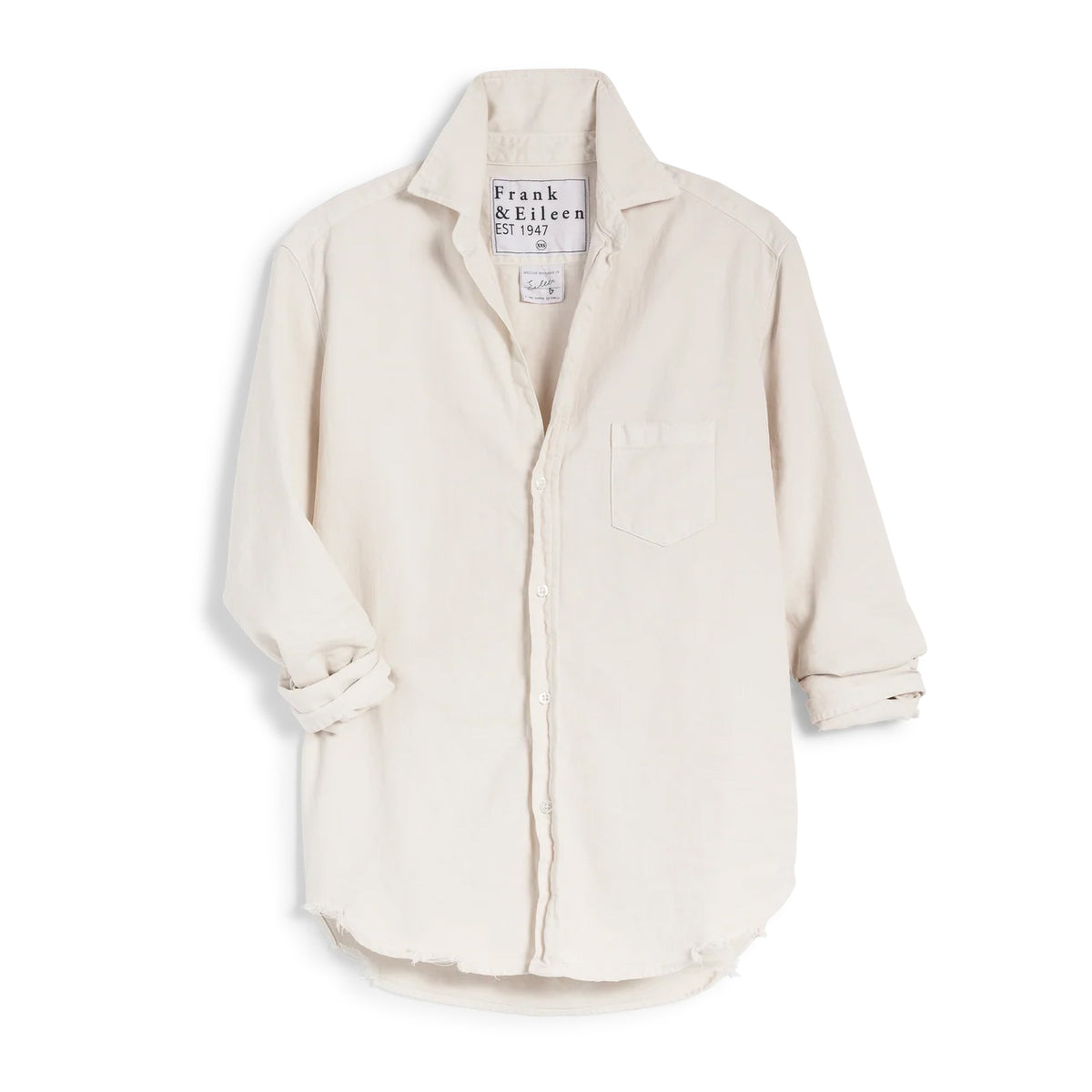 Frank & Eileen "Eileen" Shirt in Light Beige, size XXS