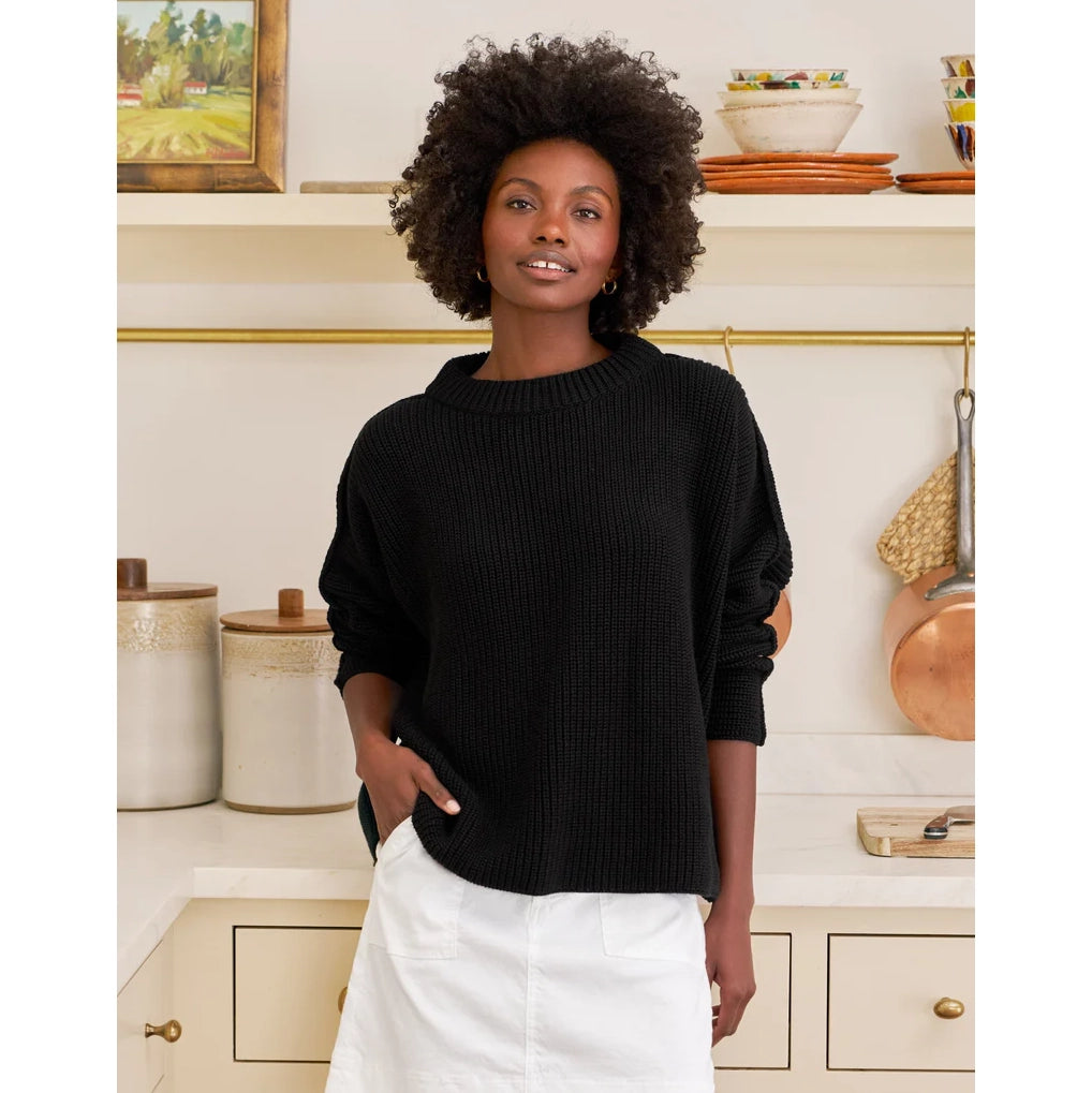 Frank & Eileen "Montecito" Sweater in Black, size Small