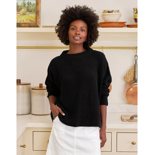 Frank & Eileen "Montecito" Sweater in Black, size Small