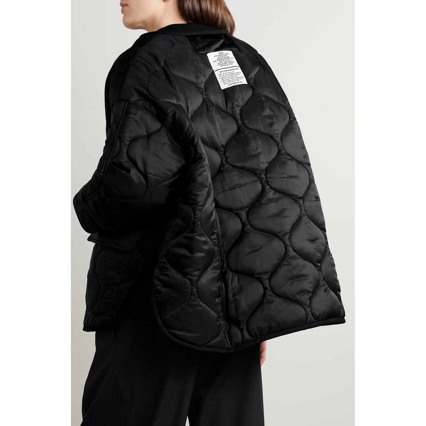 The Frankie Shop Quilted Jacket in Black, size XS/S