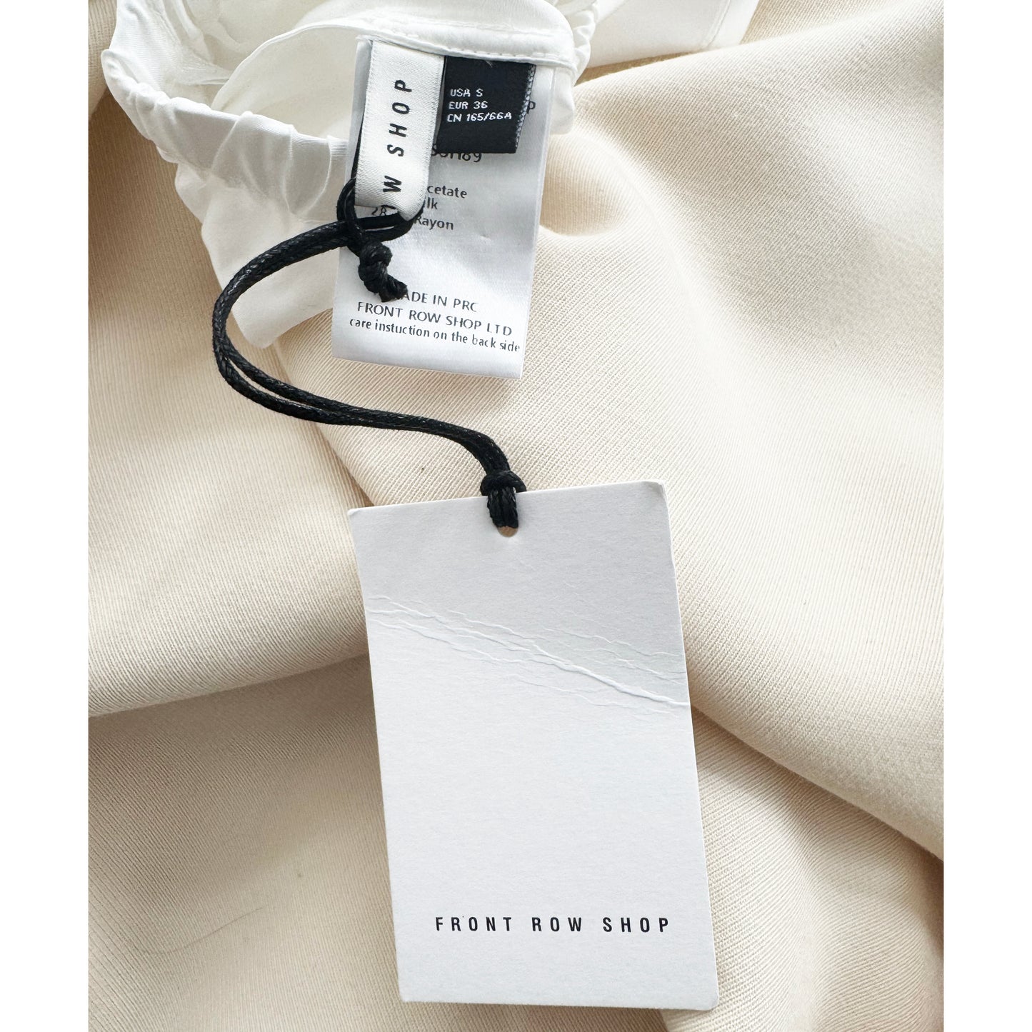 Front Row Shop Silky Pants in White, size Small