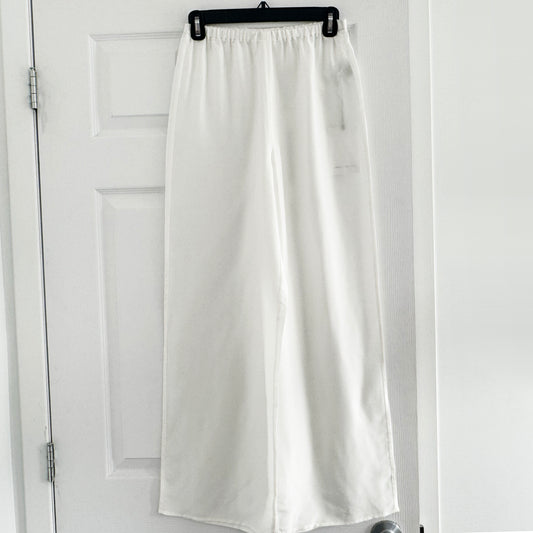Front Row Shop Silky Pants in White, size Small