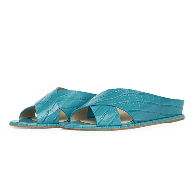 Sandales Gabriela Hearst « Ellington » en bleu, taille 38,5