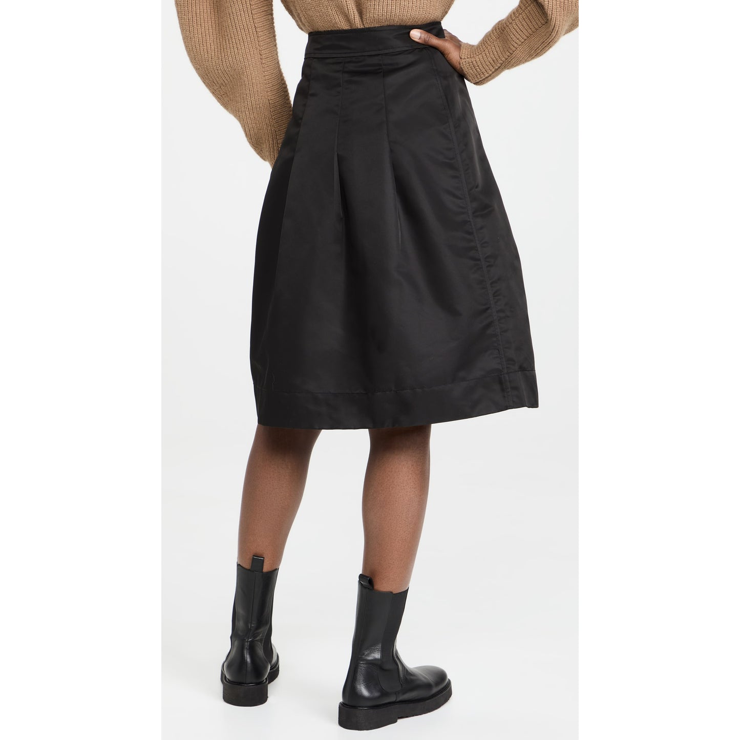 Ganni Outerwear Nylon Skirt in Black, size 38 (fits like size small)