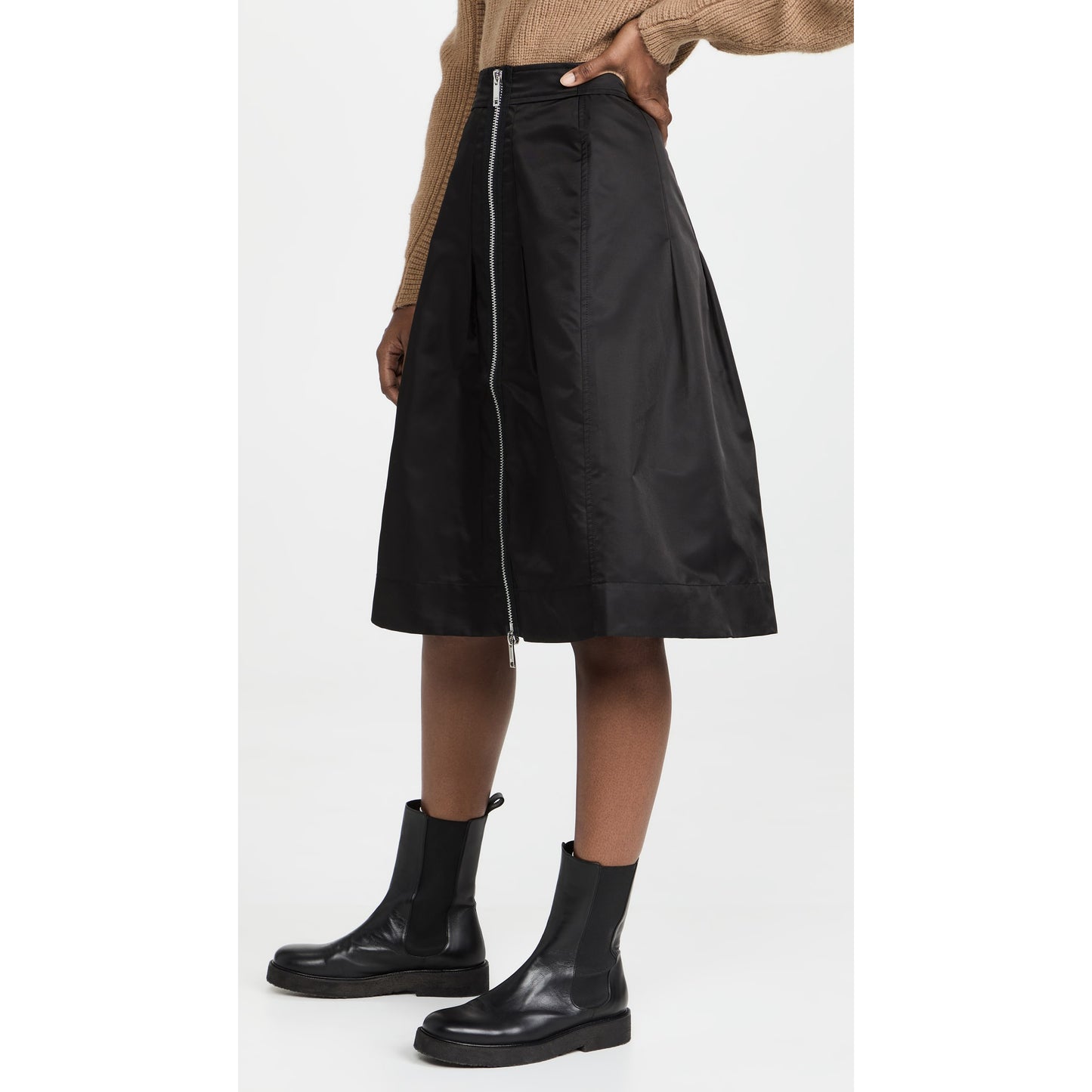 Ganni Outerwear Nylon Skirt in Black, size 38 (fits like size small)