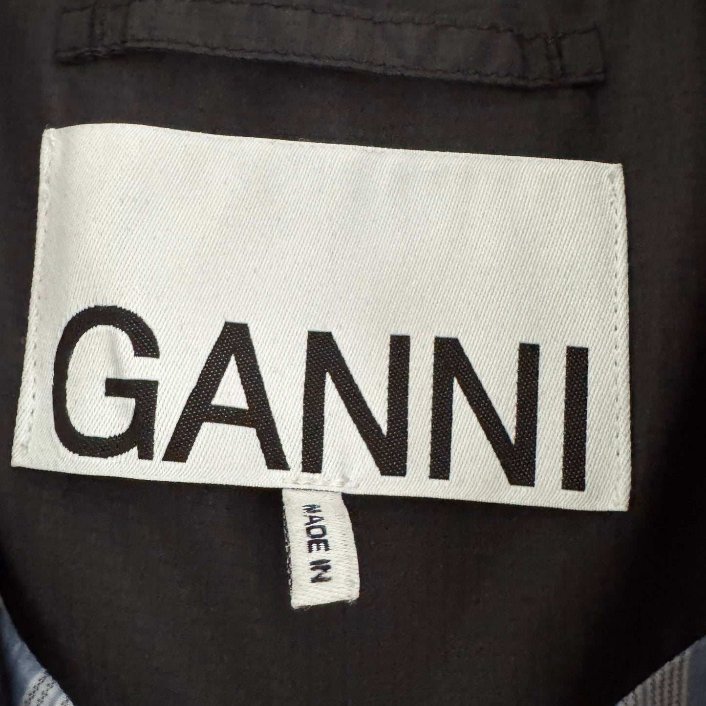Ganni Quilted jacket in Black, size 36