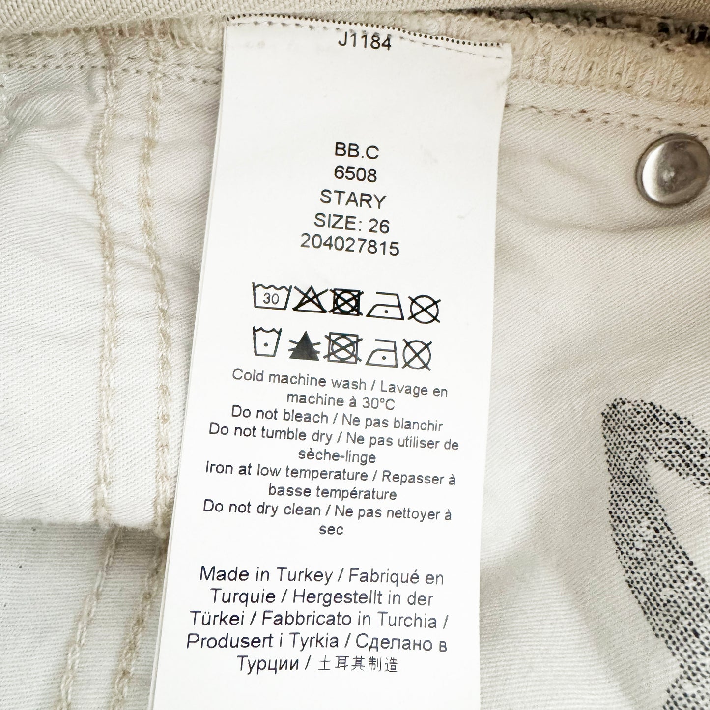 Ganni "Stary" Leopard Print Jeans, size 26