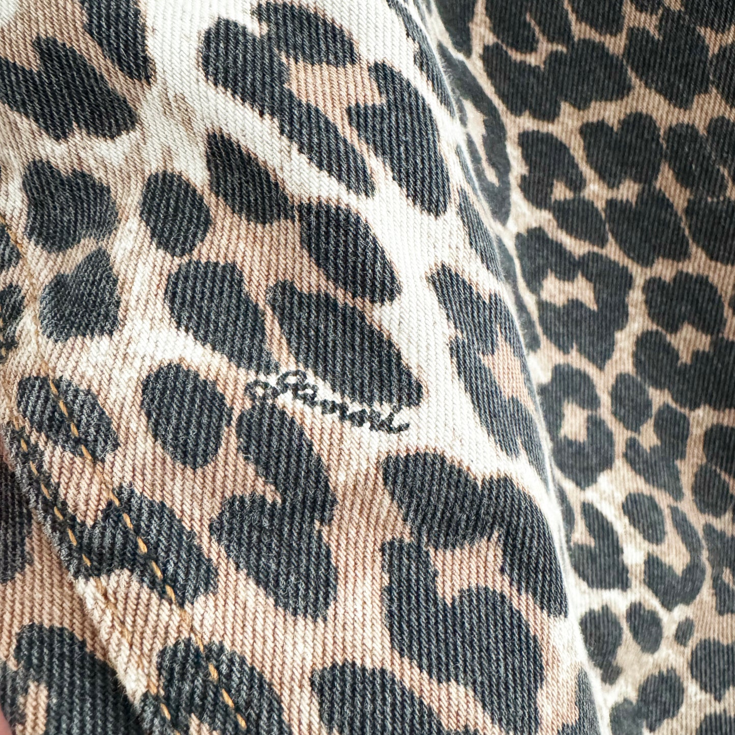 Ganni "Stary" Leopard Print Jeans, size 26