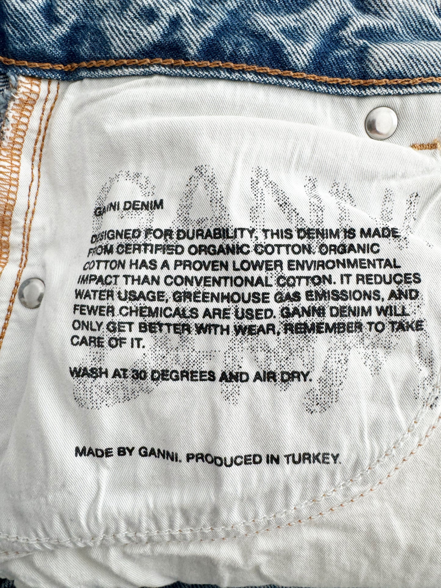 Ganni "Stary" Jeans in Blue, size 27