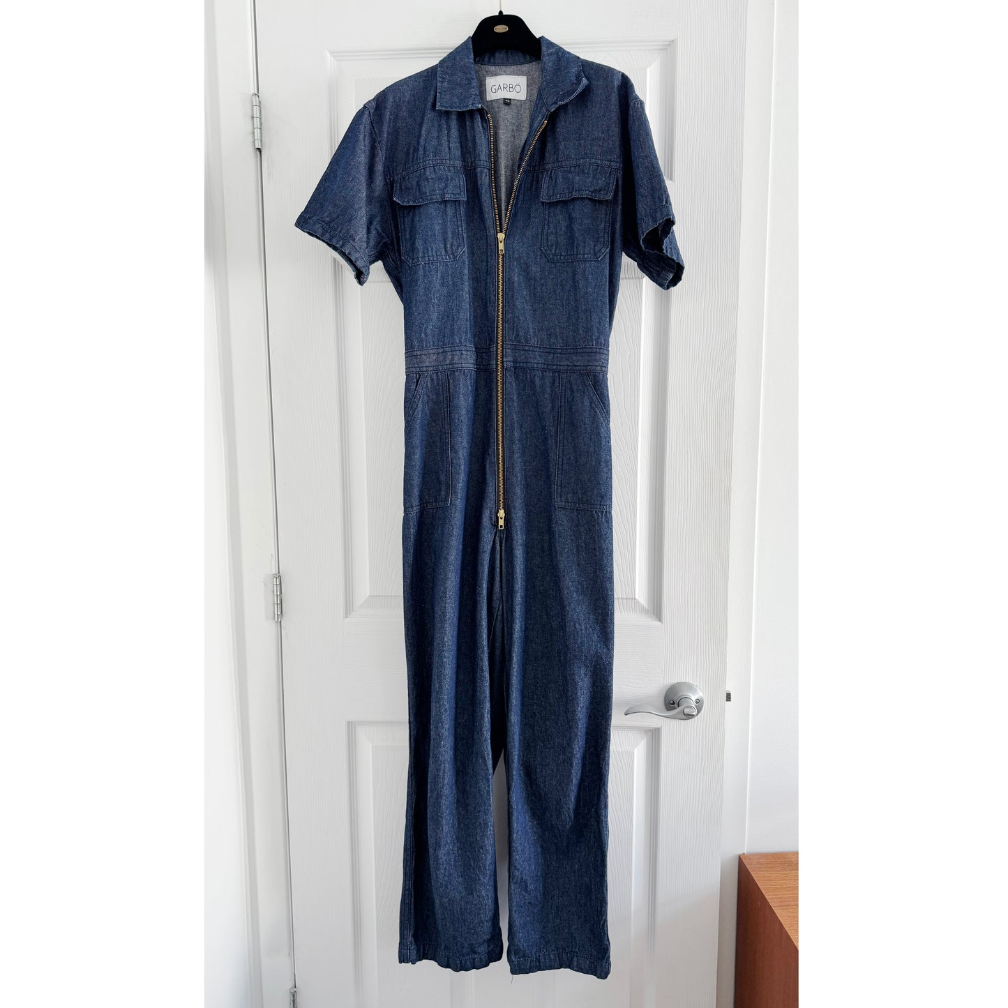 Garbo "Hey Hey" Denim Jumpsuit, size 40 (fits like a US size 4)