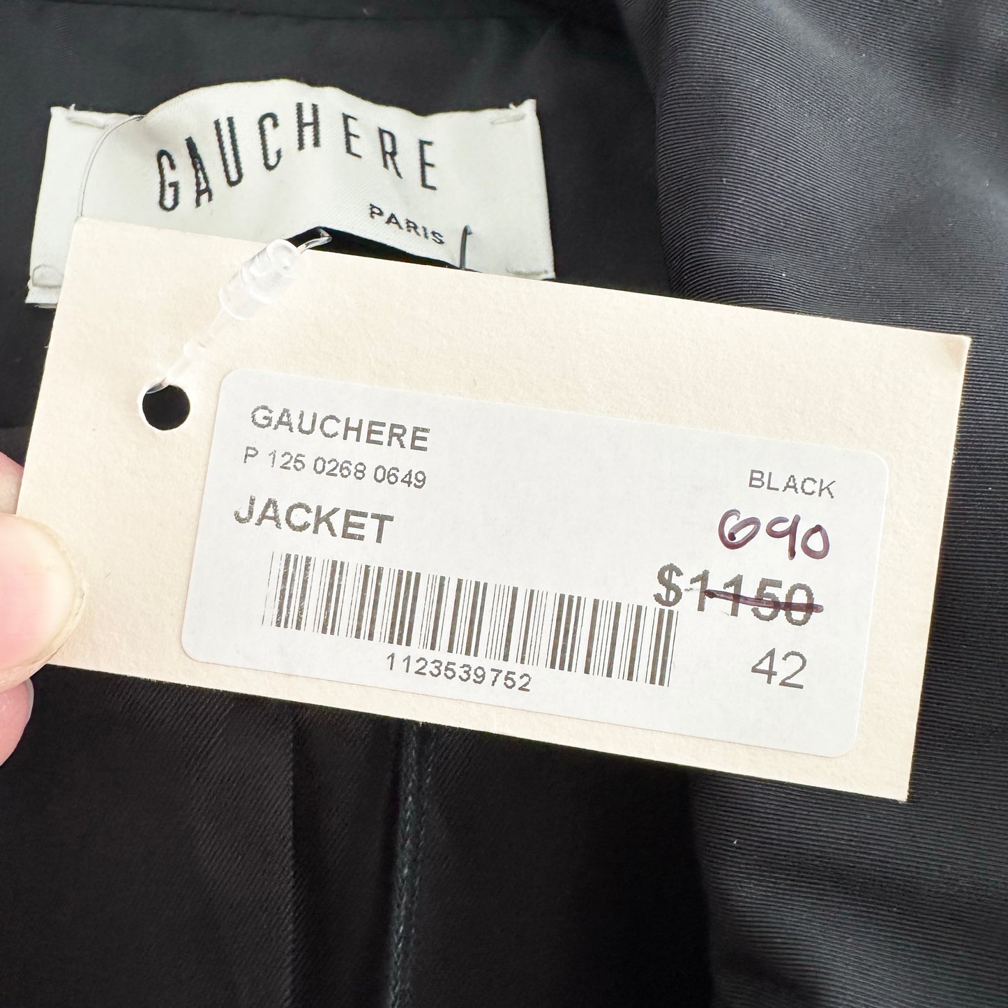 Gauchere Bomber Jacket in Black, size 42