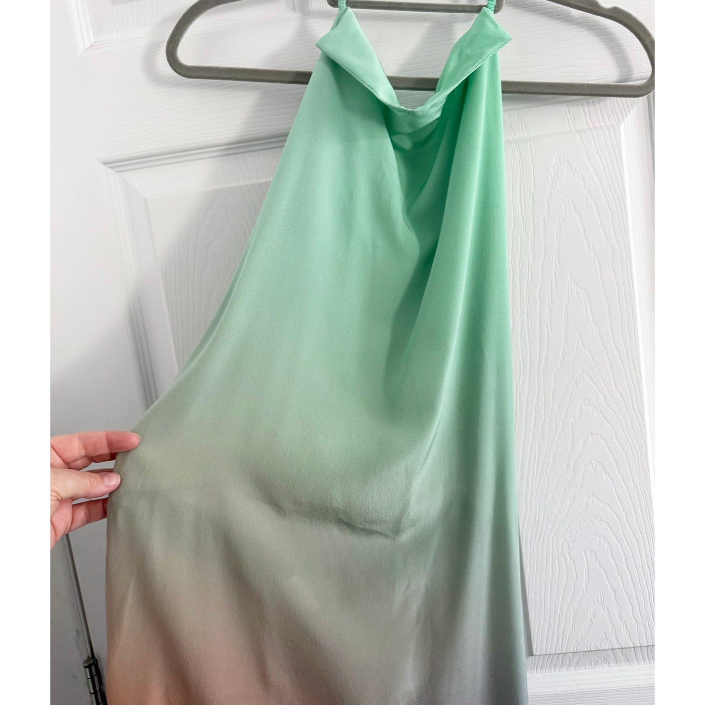 Gauchere Ombre Silk Halter Dress, size 36 (size 2) ** AS IS **