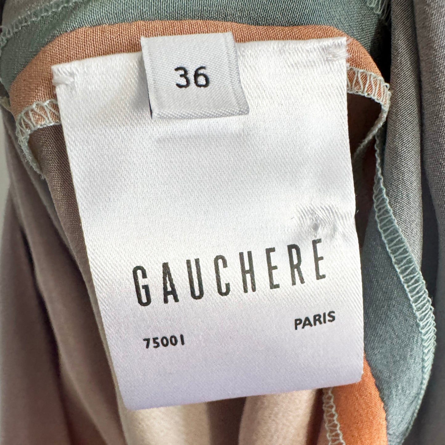Gauchere Ombre Silk Halter Dress, size 36 (size 2) ** AS IS **