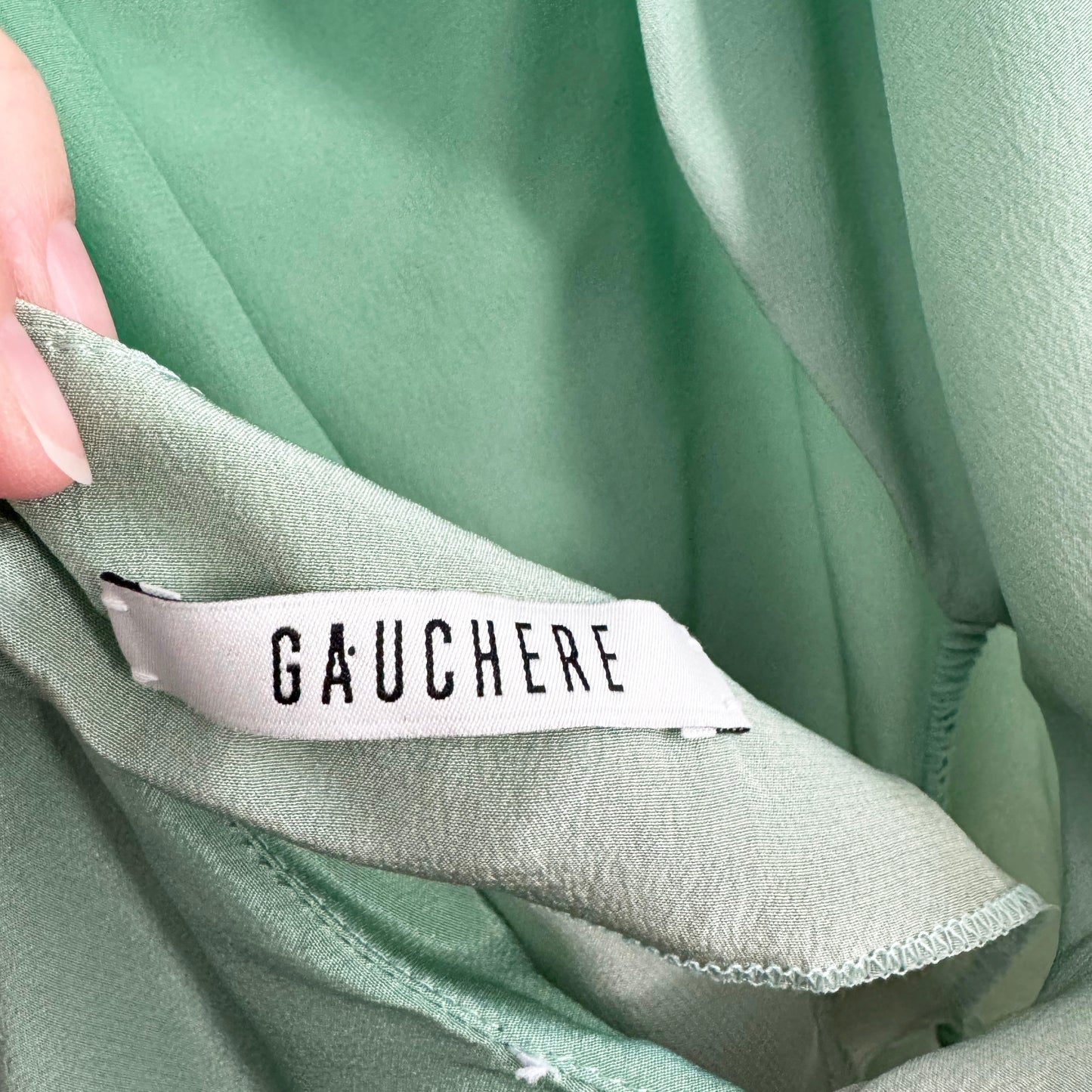 Gauchere Ombre Silk Halter Dress, size 36 (size 2) ** AS IS **