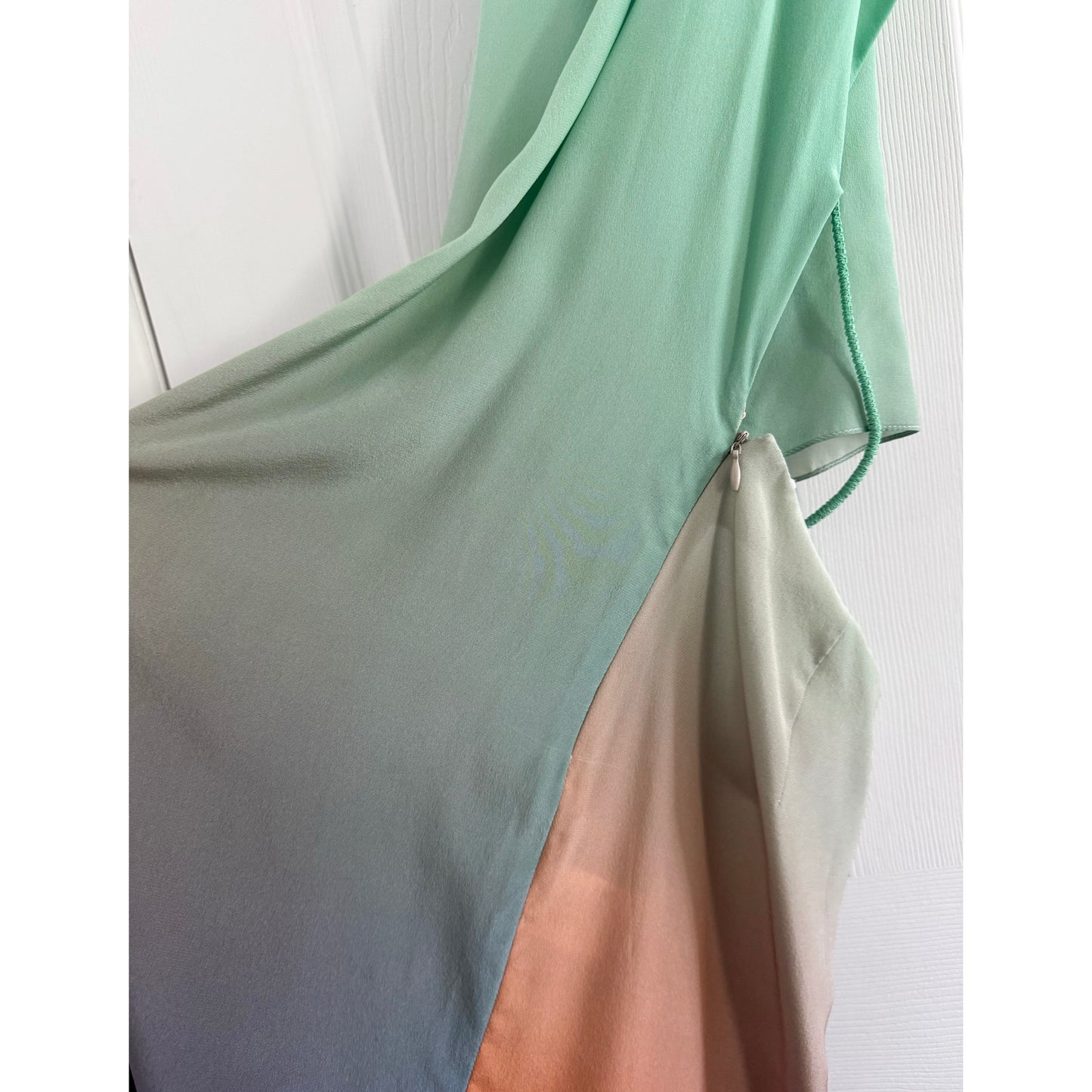 Gauchere Ombre Silk Halter Dress, size 36 (size 2) ** AS IS **