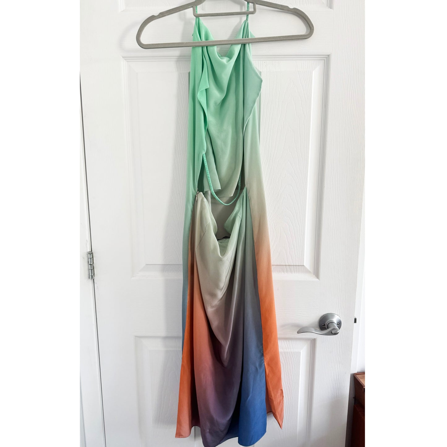 Gauchere Ombre Silk Halter Dress, size 36 (size 2) ** AS IS **