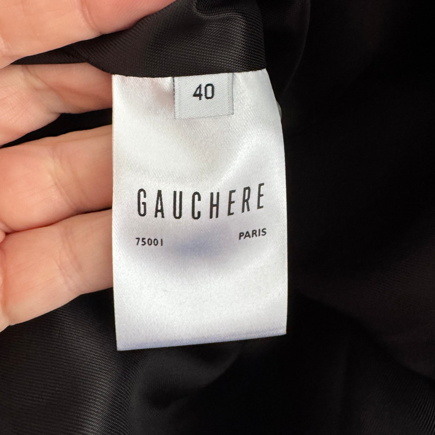 Gauchere Short Sleeve Padded Top in Black, size 40 (Medium ish)