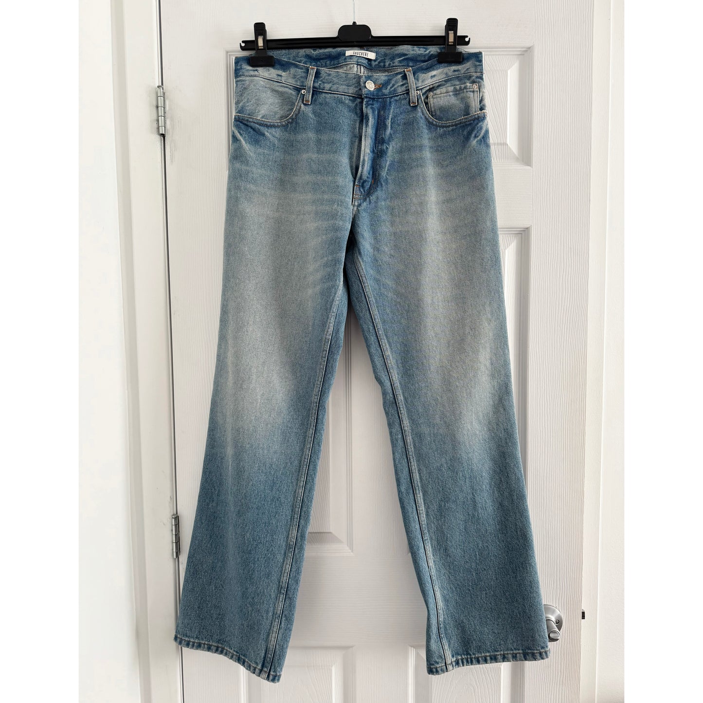 Gauchere Side Zip Jeans in Blue, size 40