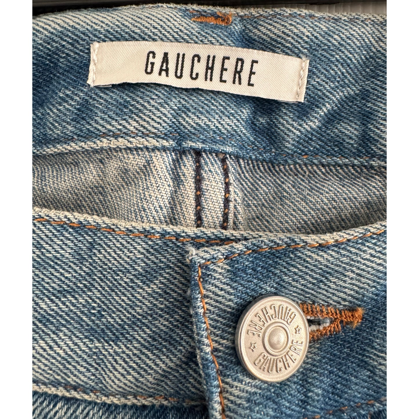 Gauchere Side Zip Jeans in Blue, size 40