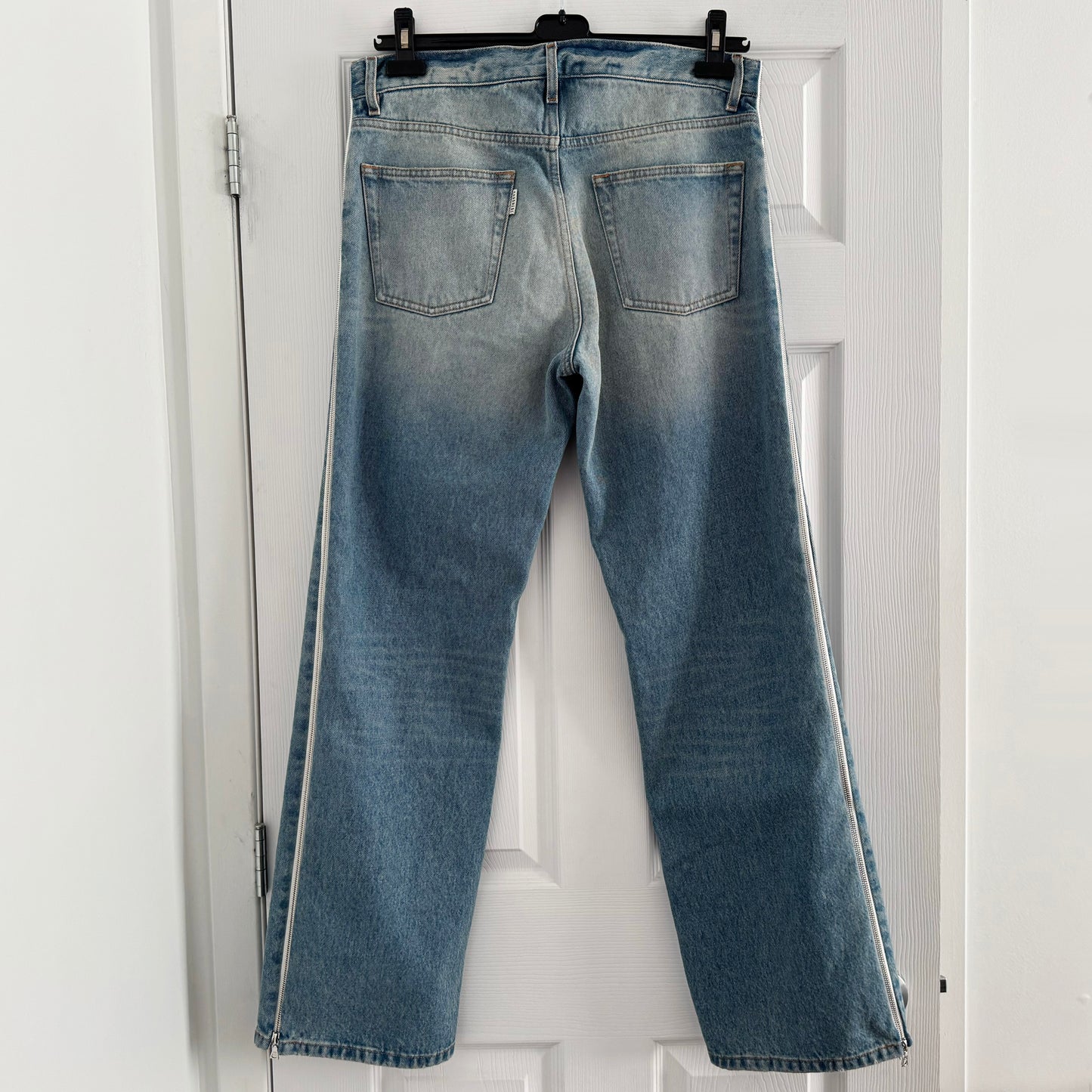 Gauchere Side Zip Jeans in Blue, size 40