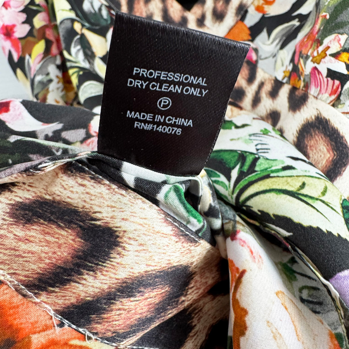 Generation Love "Orion" Leopard/Floral Silk Camisole, size Small