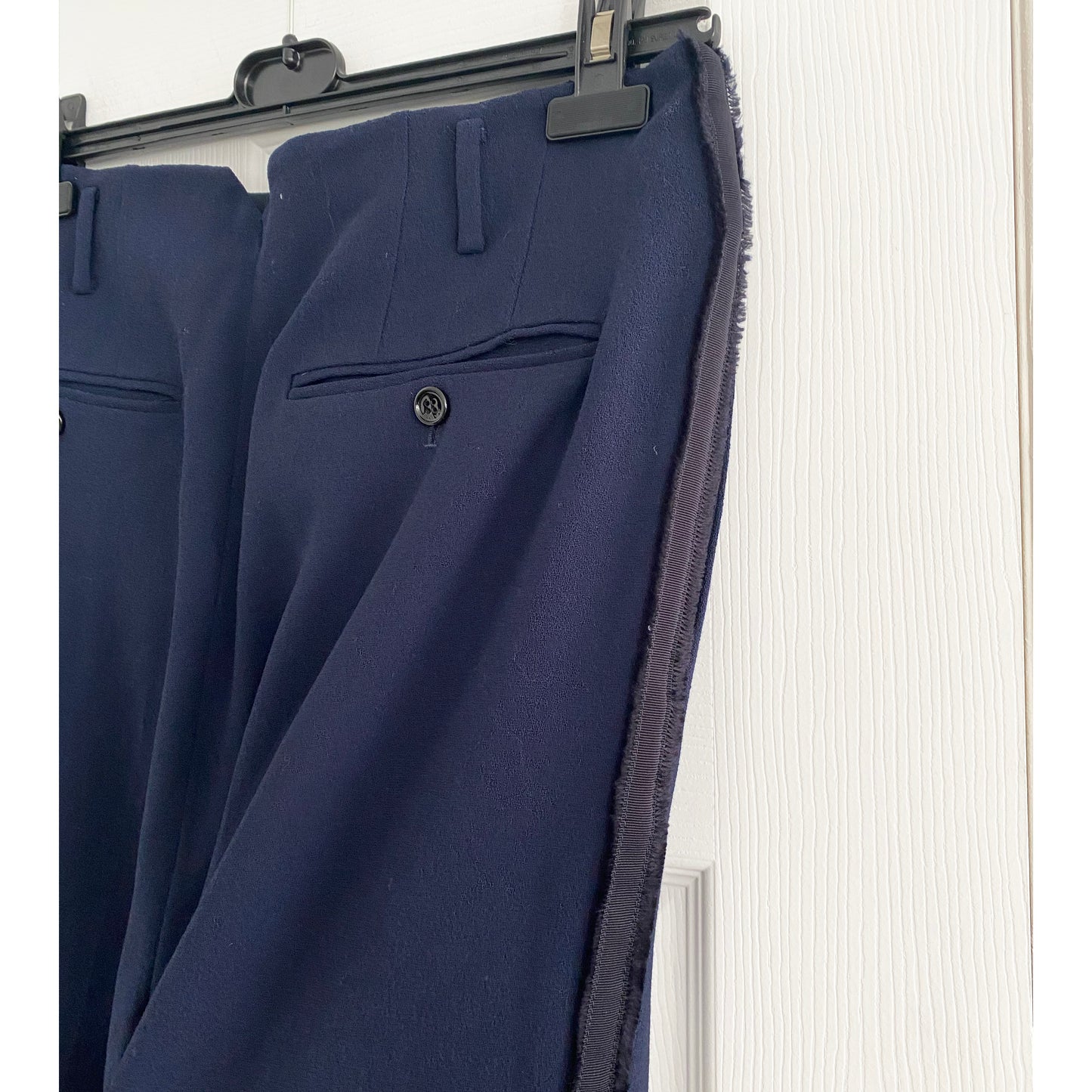 Golden Goose "Sally" Navy Double Crepe Pants, Size XL (fits size large) ** altered **