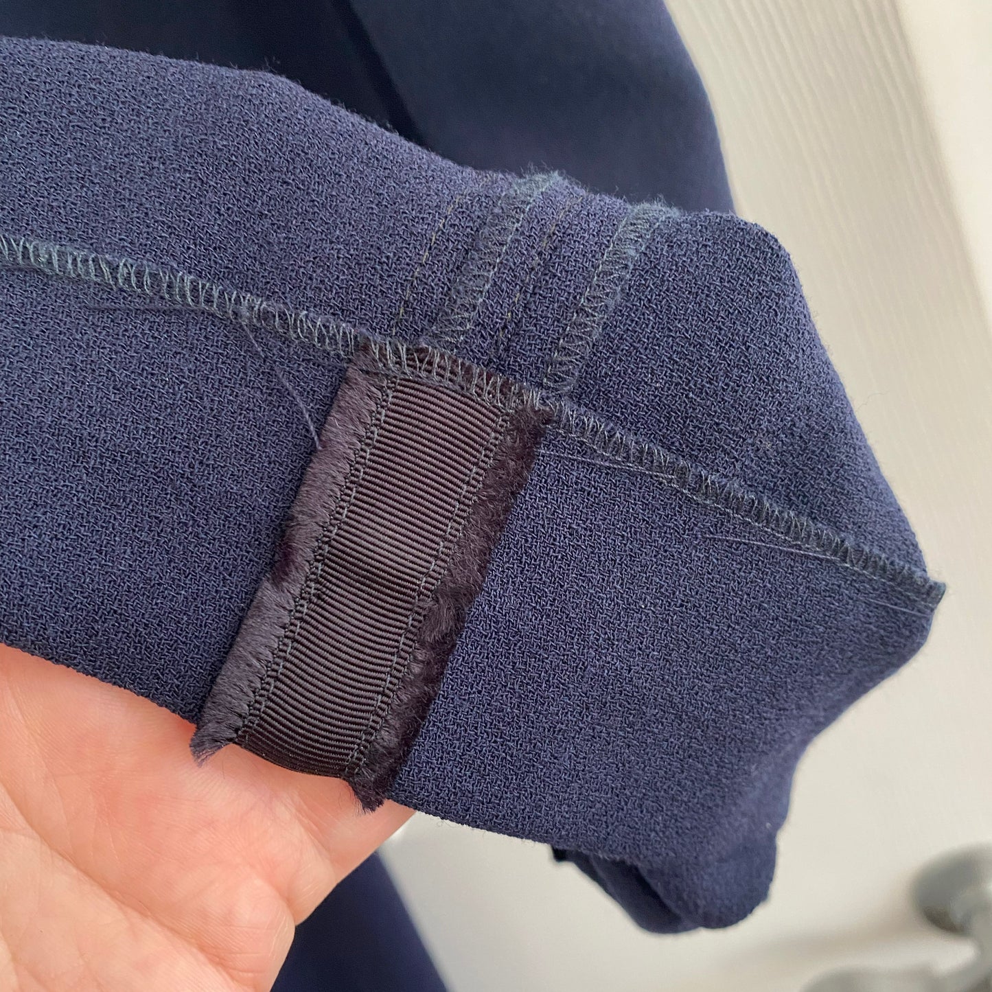 Golden Goose "Sally" Navy Double Crepe Pants, Size XL (fits size large) ** altered **