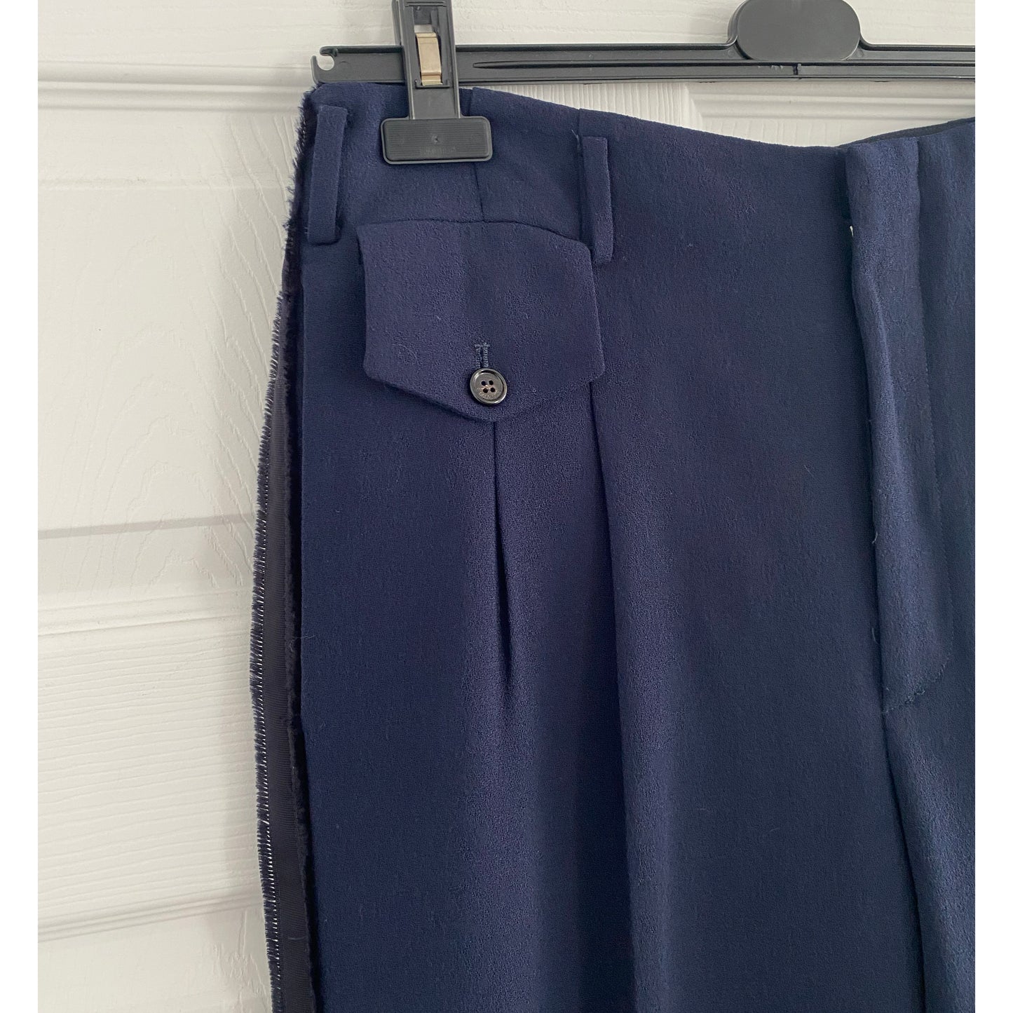 Golden Goose "Sally" Navy Double Crepe Pants, Size XL (fits size large) ** altered **