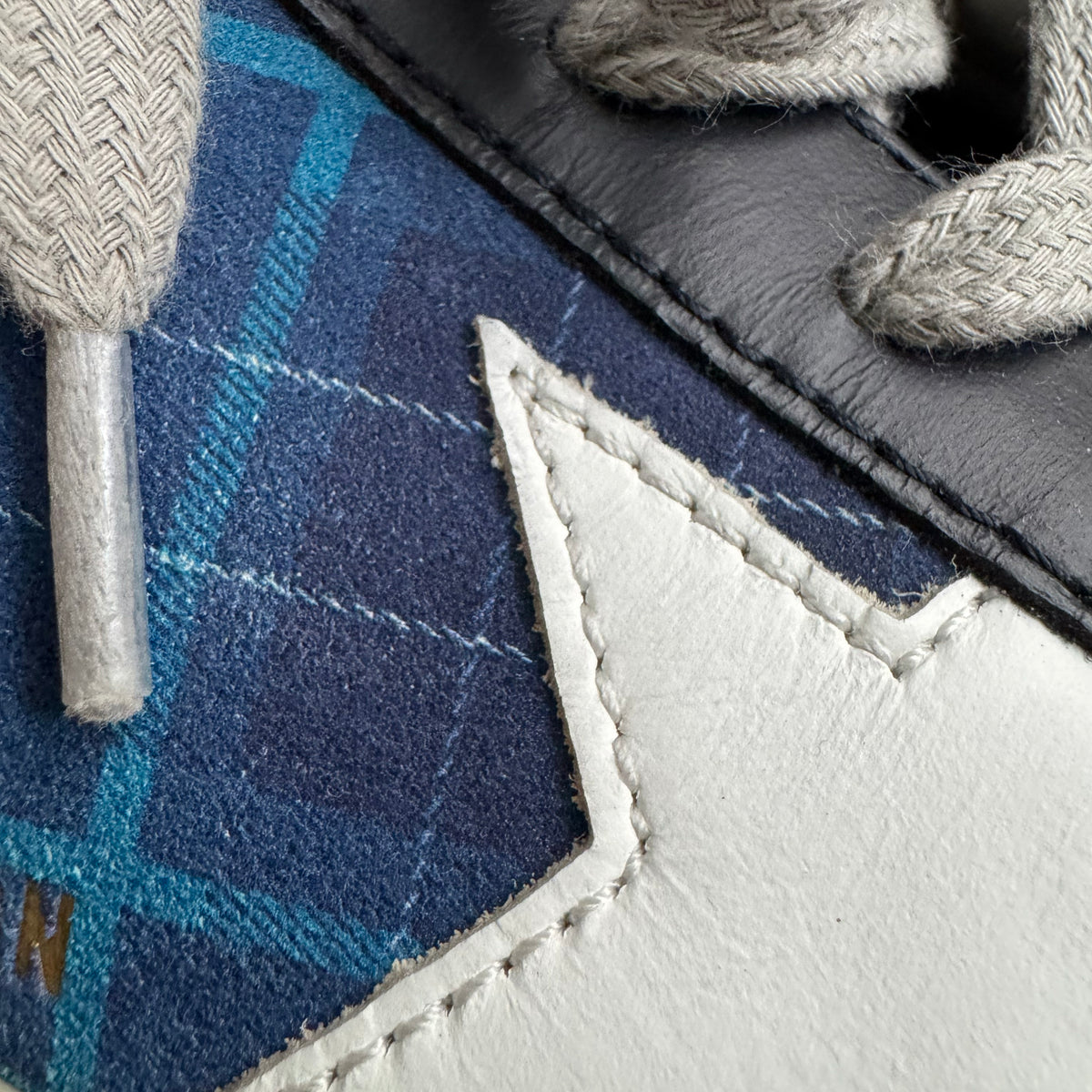 Bonpoint x Golden Goose Superstar Sneakers in Blue Check, size 37