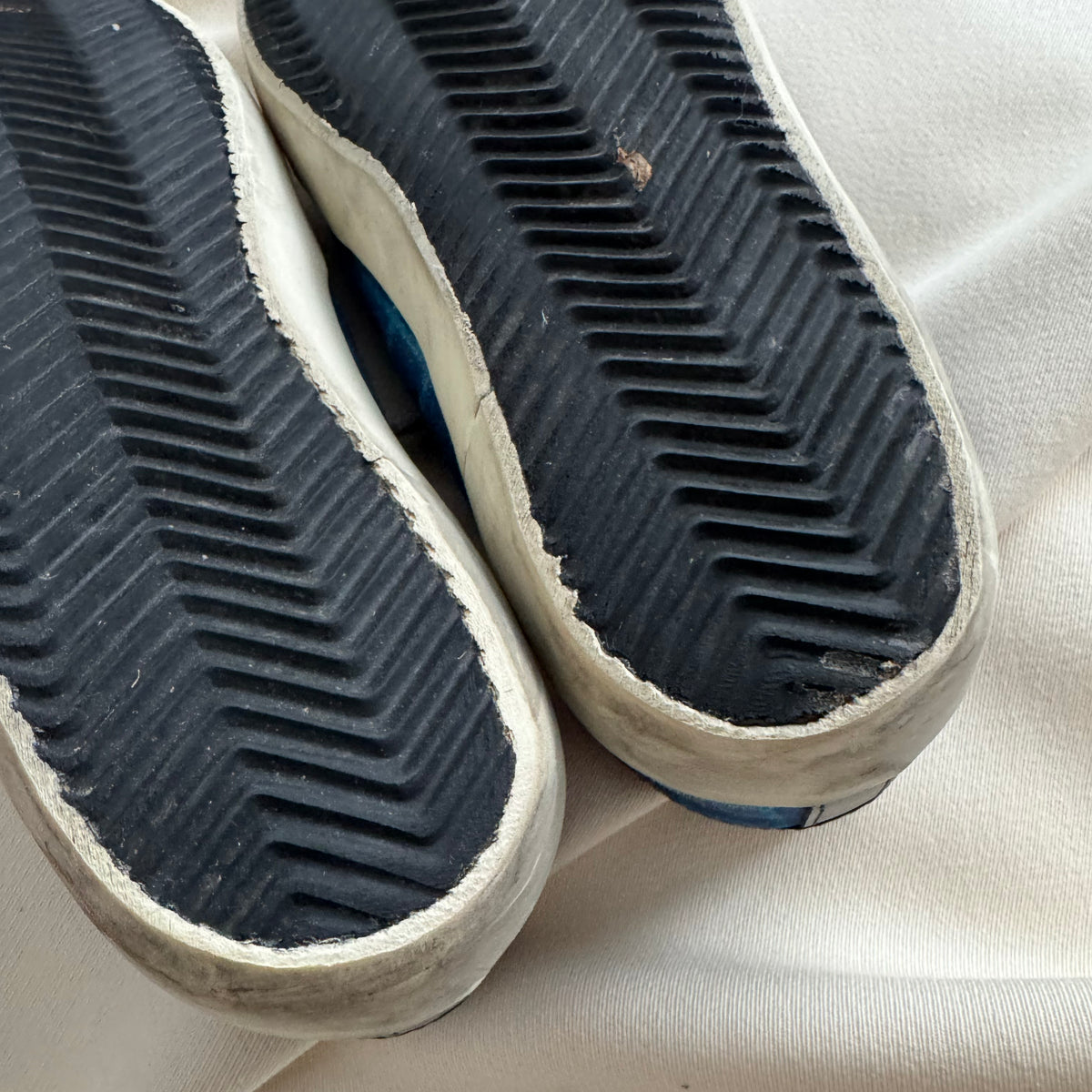 Bonpoint x Golden Goose Superstar Sneakers in Blue Check, size 37