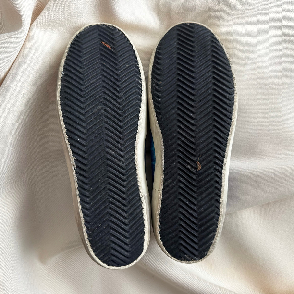 Bonpoint x Golden Goose Superstar Sneakers in Blue Check, size 37