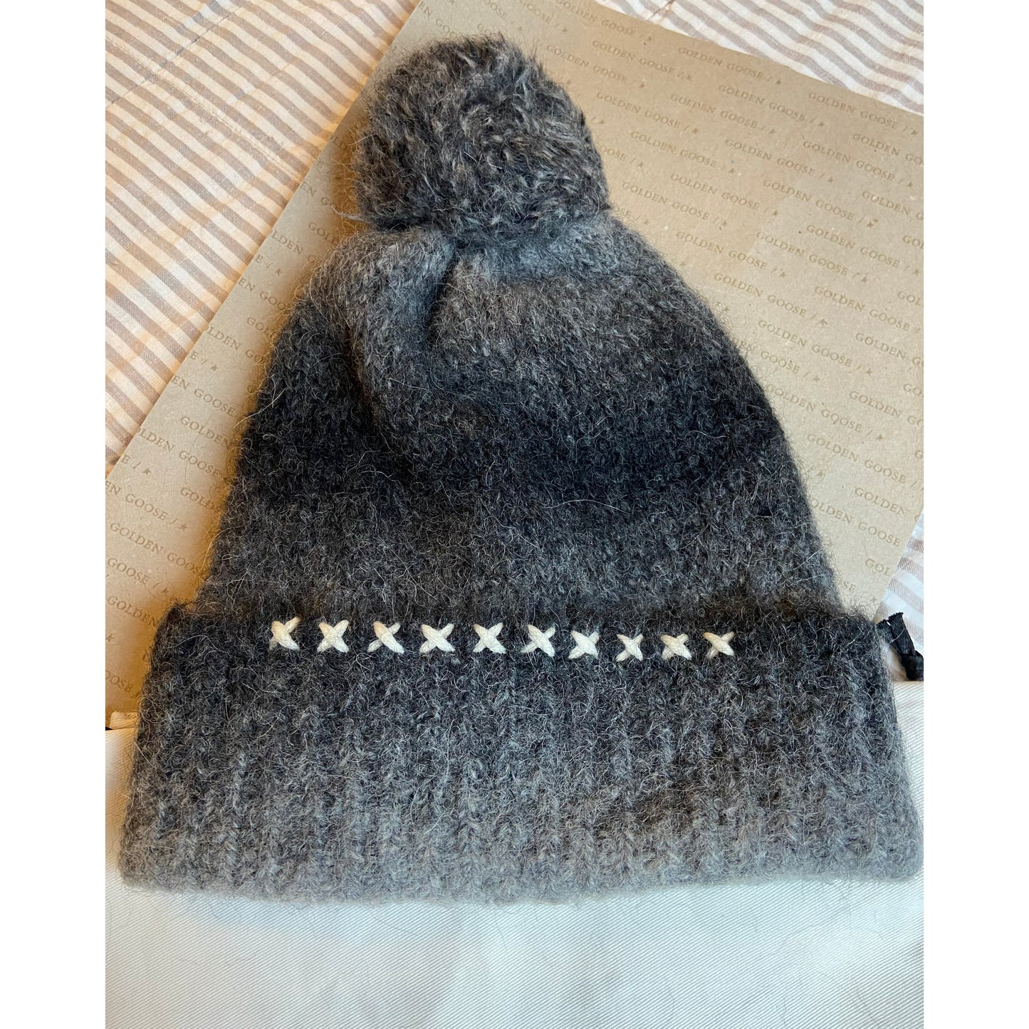 Golden Goose Degradé Alpaca Grey Beanie