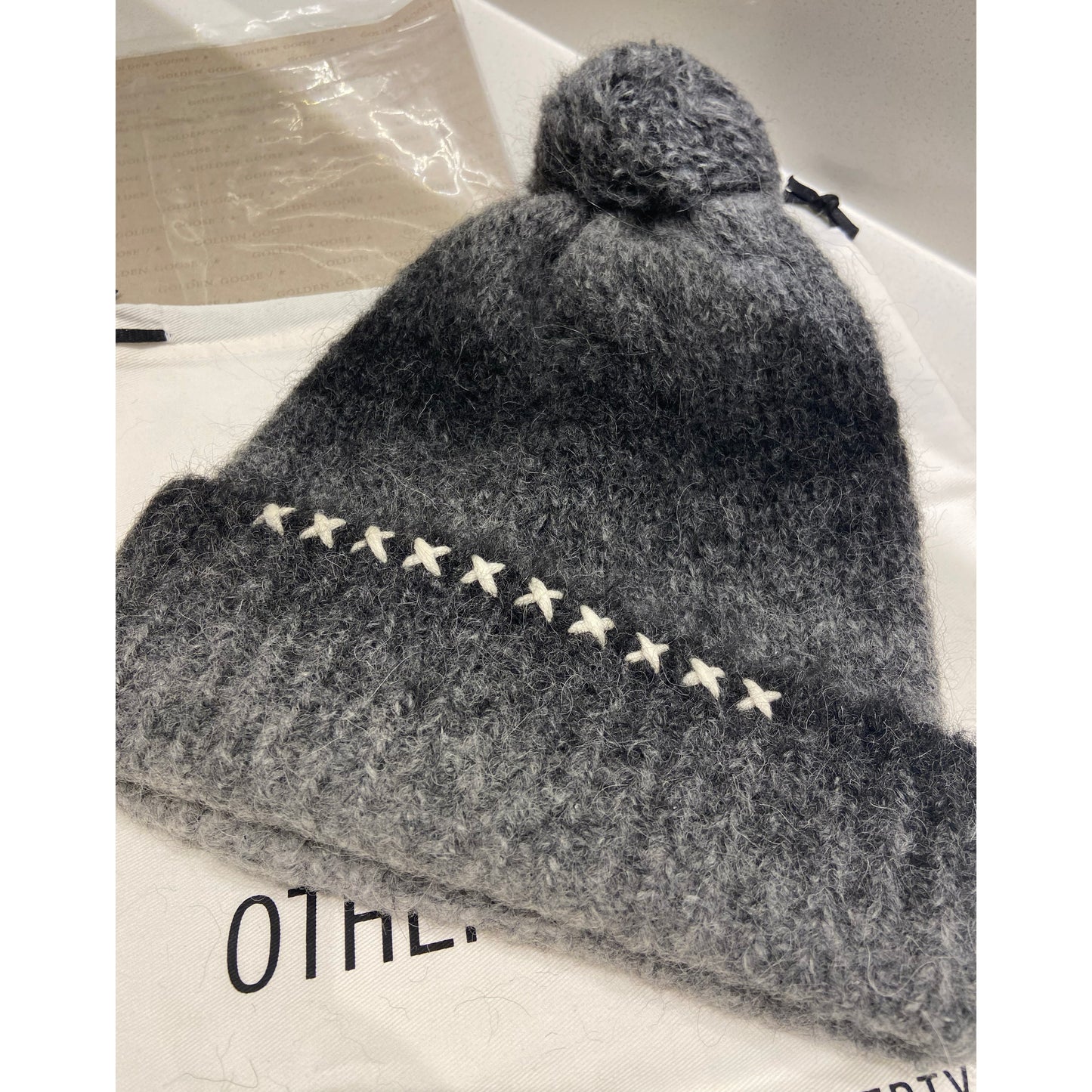 Golden Goose Degradé Alpaca Grey Beanie