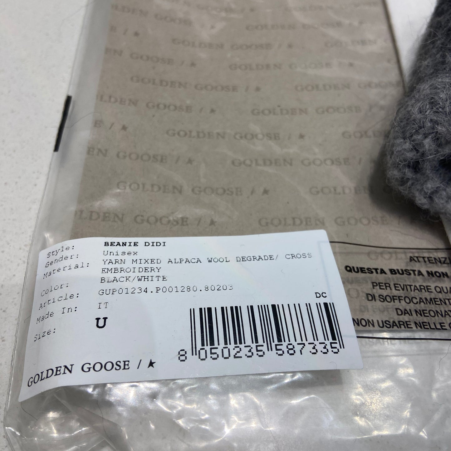 Golden Goose Degradé Alpaca Grey Beanie