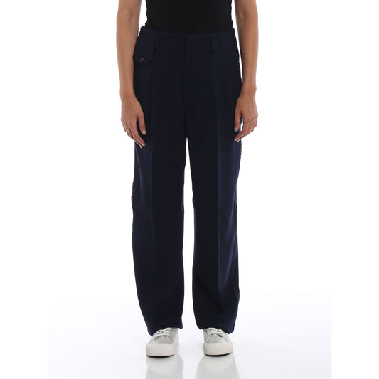 Golden Goose "Sally" Navy Double Crepe Pants, Size XL (fits size large) ** altered **