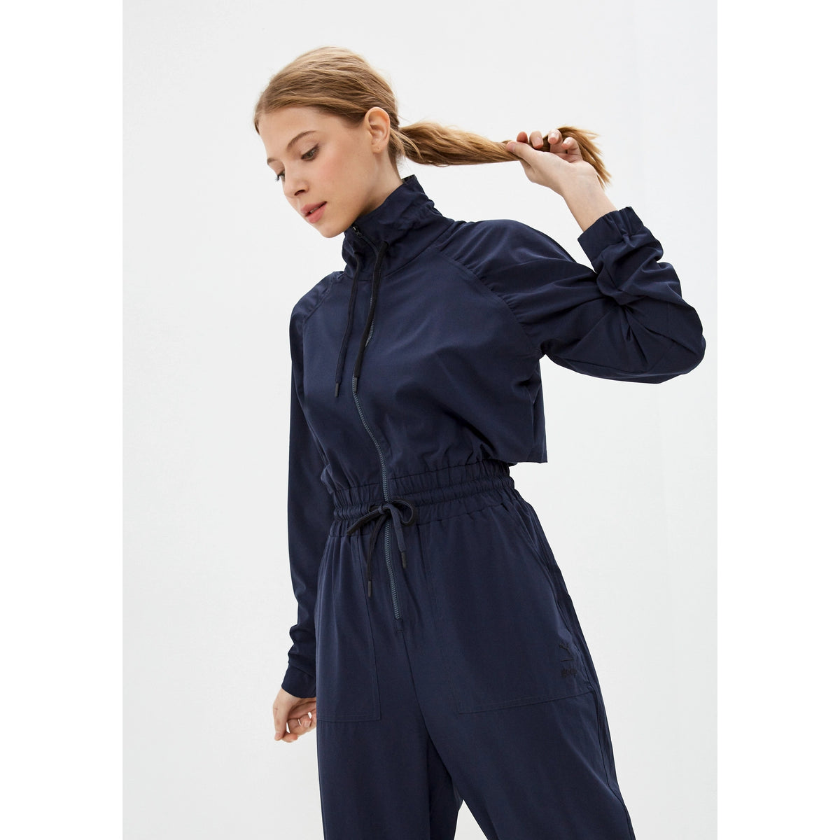 Goop x Puma "Windbreaker Training" Jumpsuit in Navy, size Large