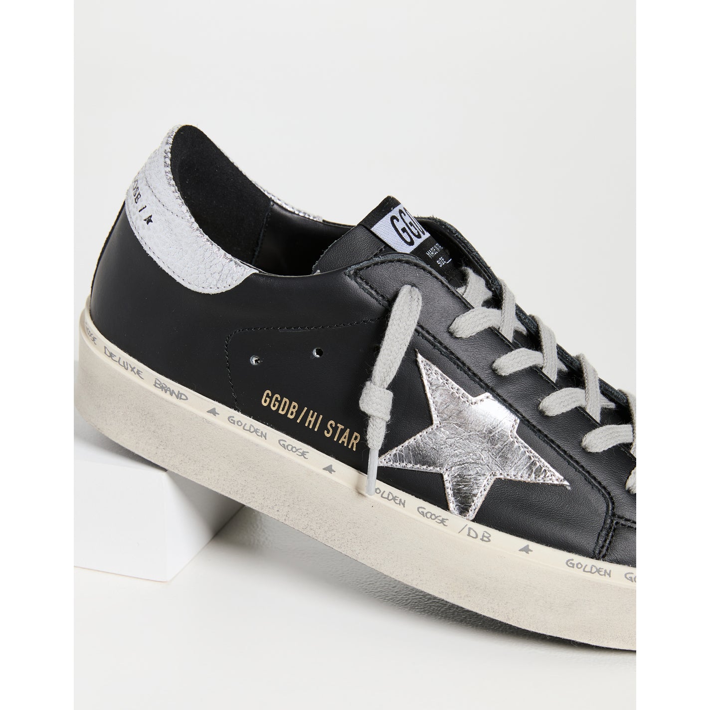 Golden Goose Hi-Star Black Sneakers, size 36