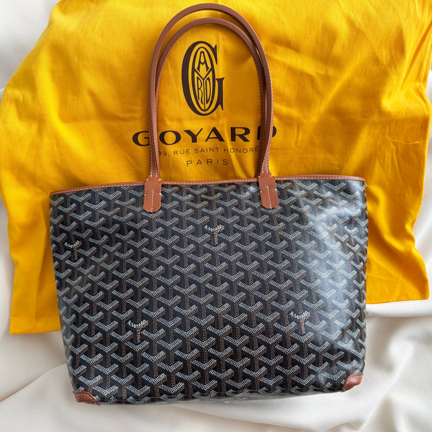 Sac fourre-tout Goyard "Artois" en bleu marine (taille MM)