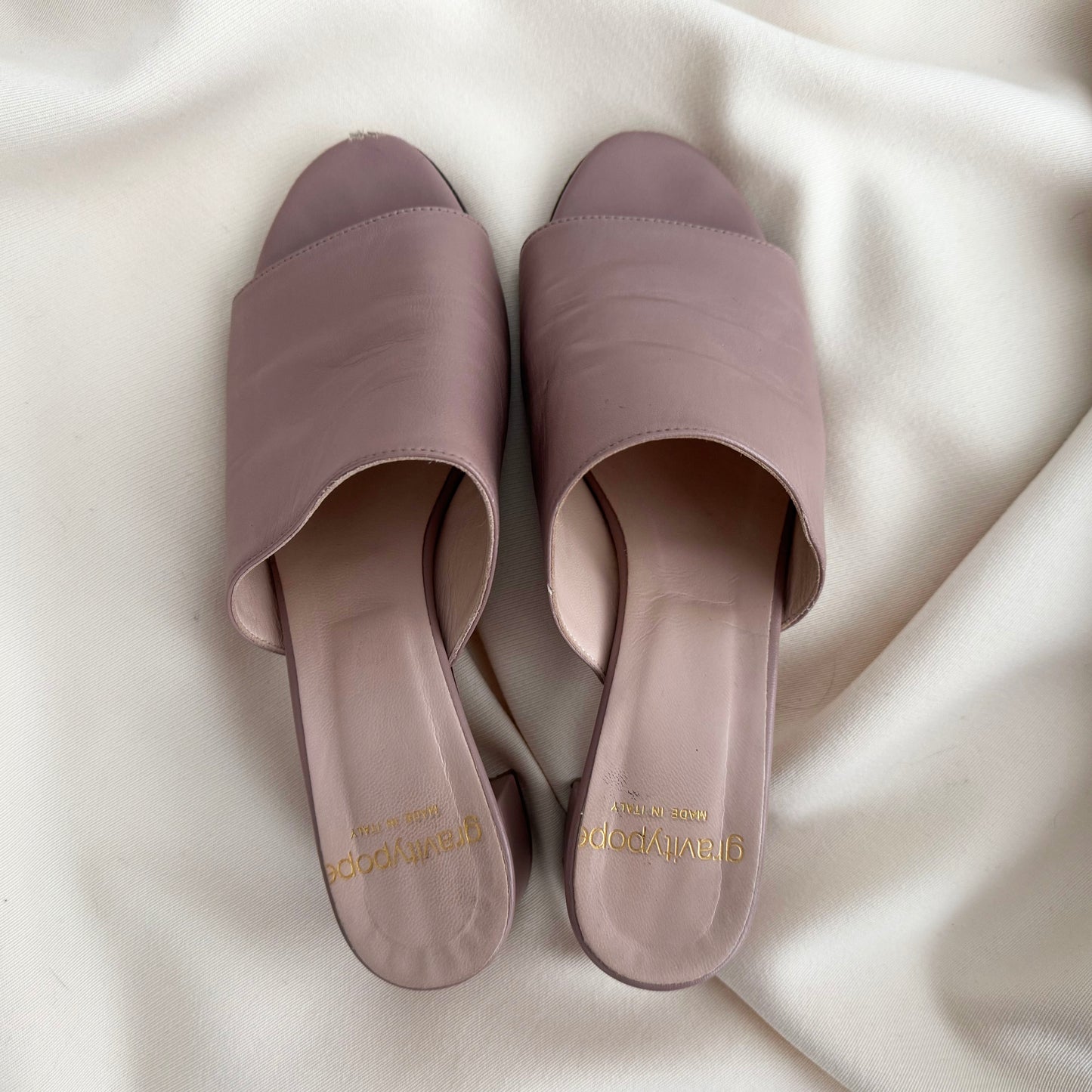 GravityPope Mules in Ballet Pink, size 38.5