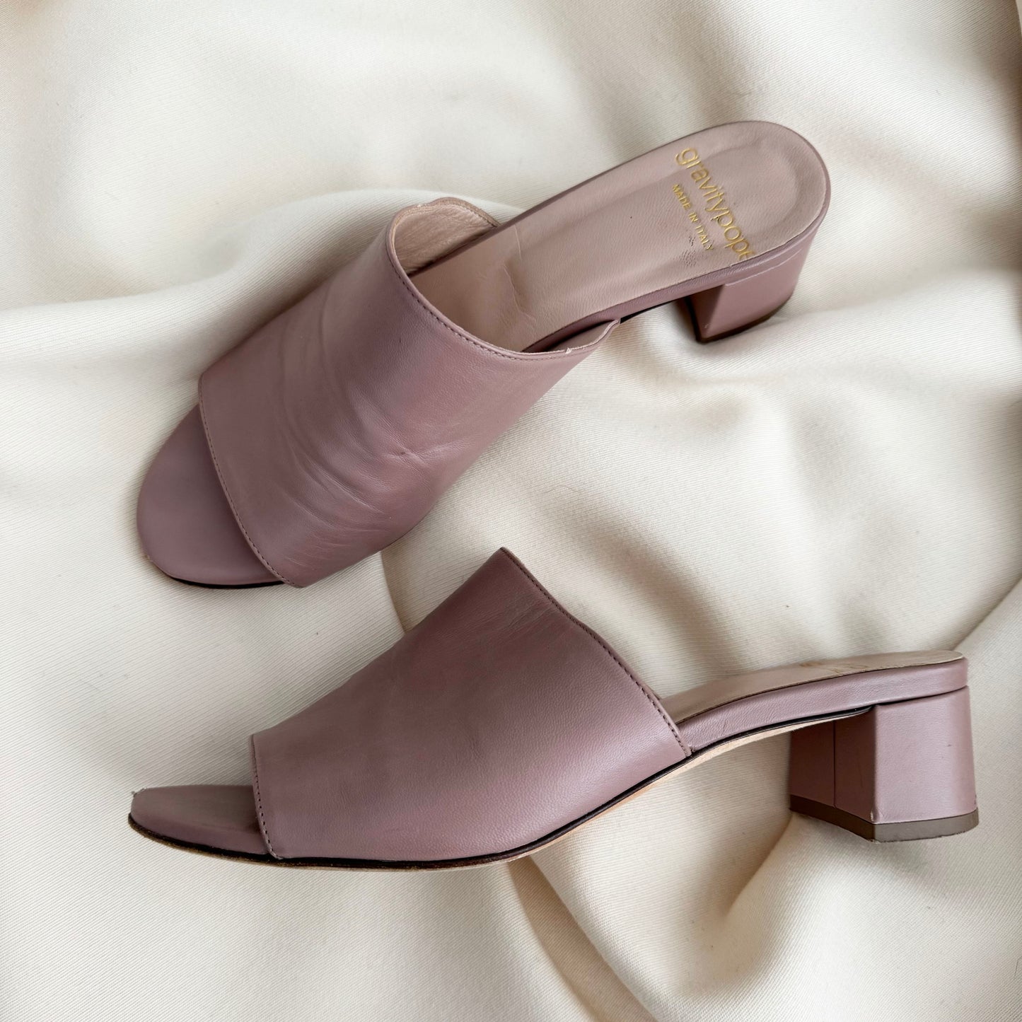 GravityPope Mules in Ballet Pink, size 38.5