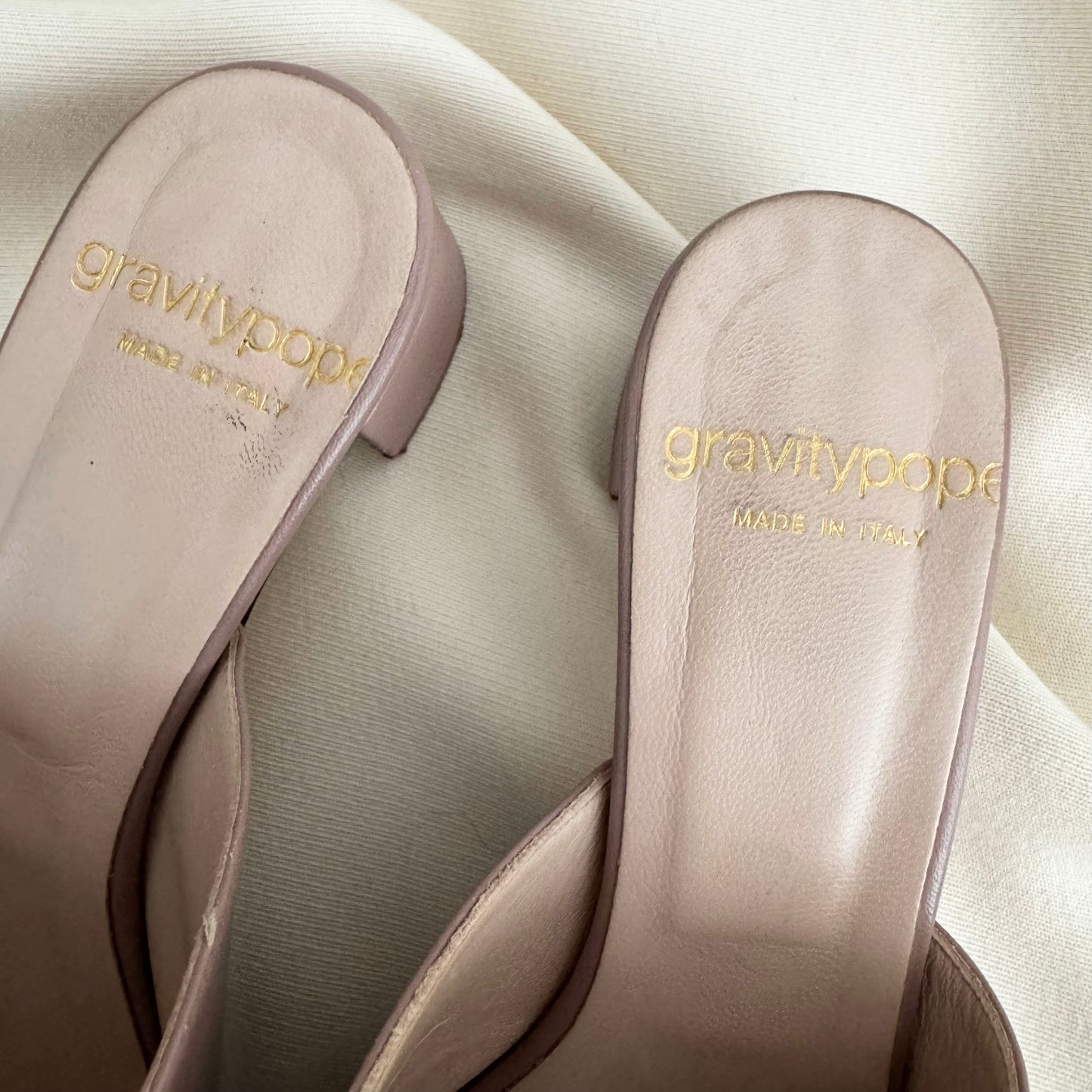 GravityPope Mules in Ballet Pink, size 38.5