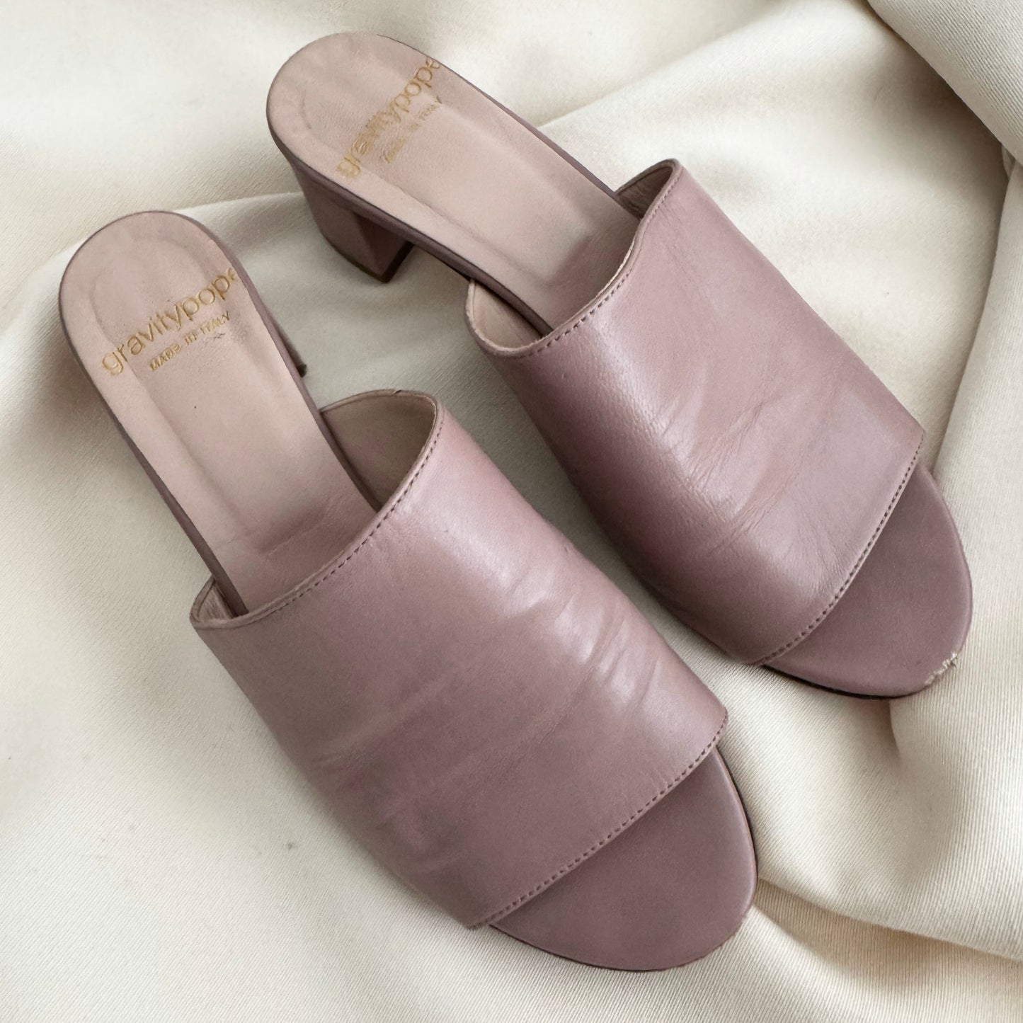 GravityPope Mules in Ballet Pink, size 38.5