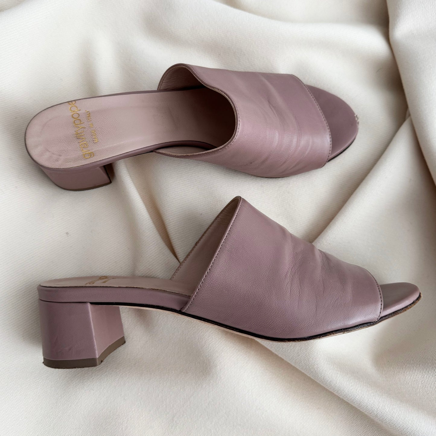 GravityPope Mules in Ballet Pink, size 38.5