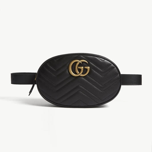 Gucci Matelasse Belt Bag in Black, size 34/85 (like a size small)