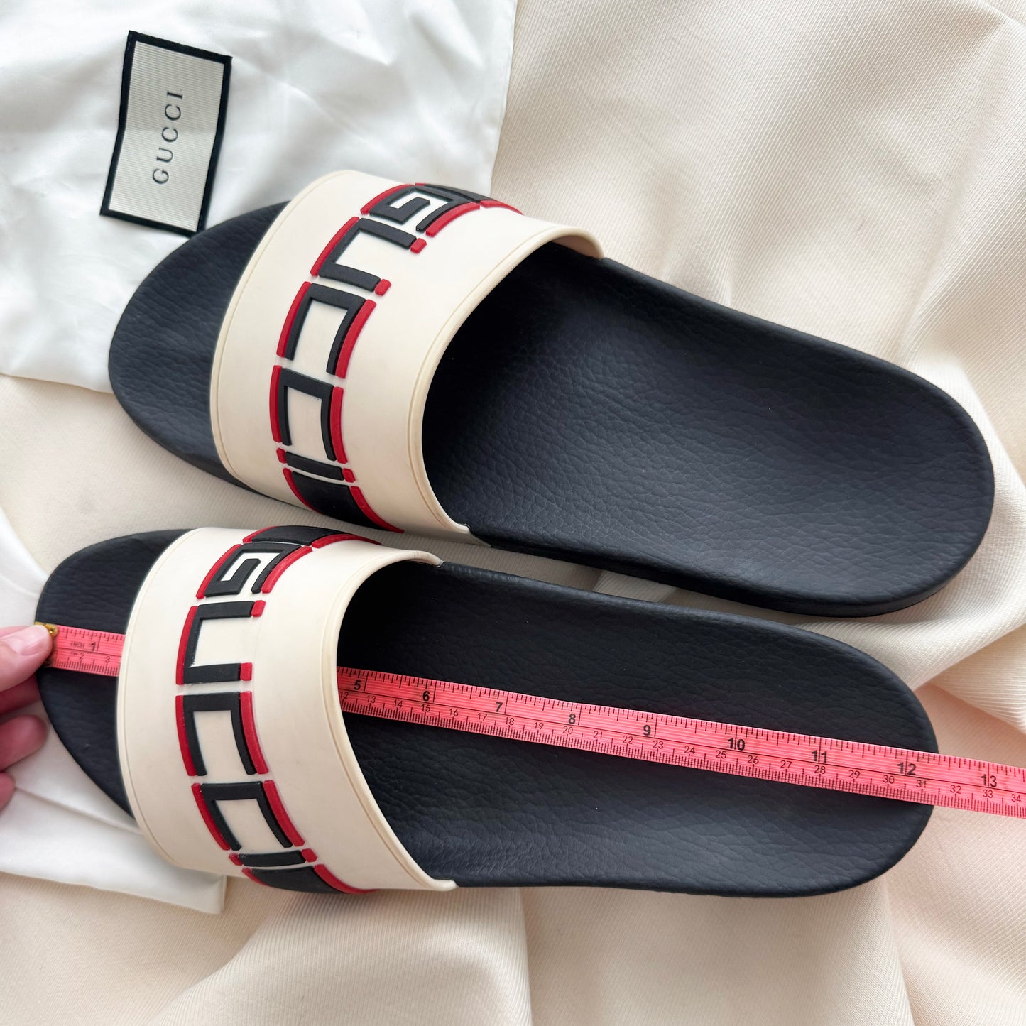 ** MENS ** GUCCI Pursuit Rubber Slides, size 14