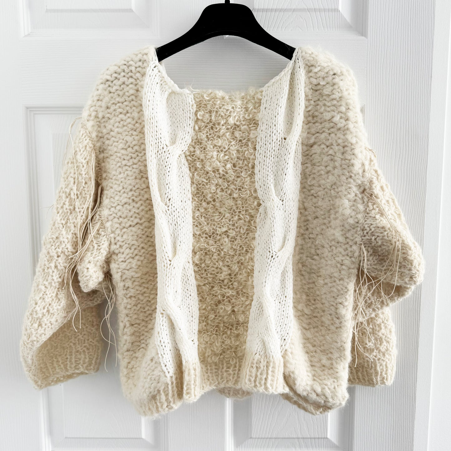 Gudrun & Gudrun Cable Knit Sweater in Beige/White - fits Medium ish